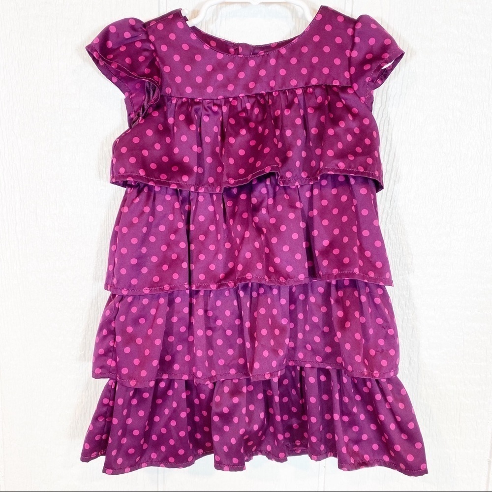 Girls Gap Pink and Purple Polka Dot Dress